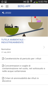 App Berg SpA - Normative sulla tutela ambientale